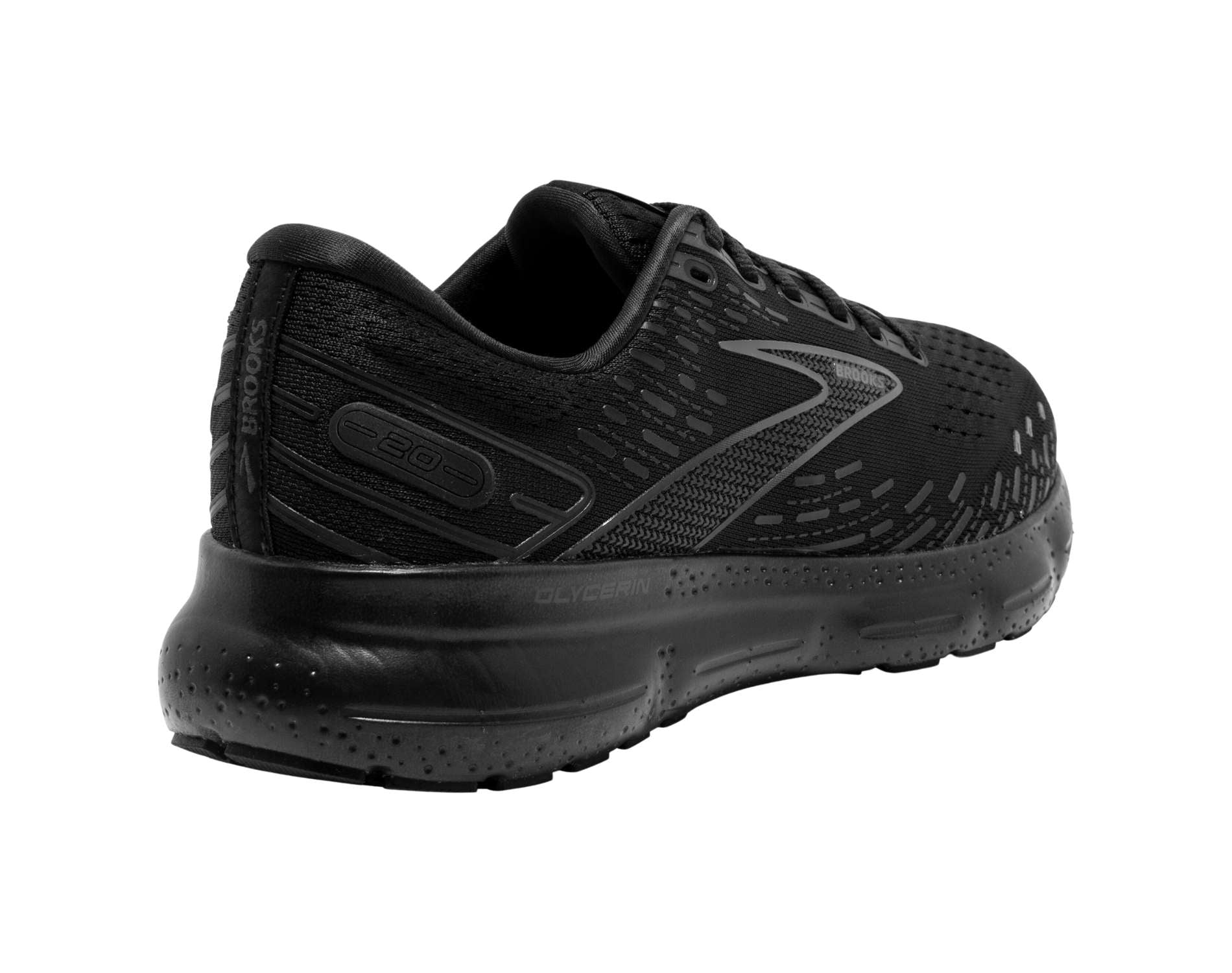 Brooks Glycerin 20 in b width womens running shoe in black colour