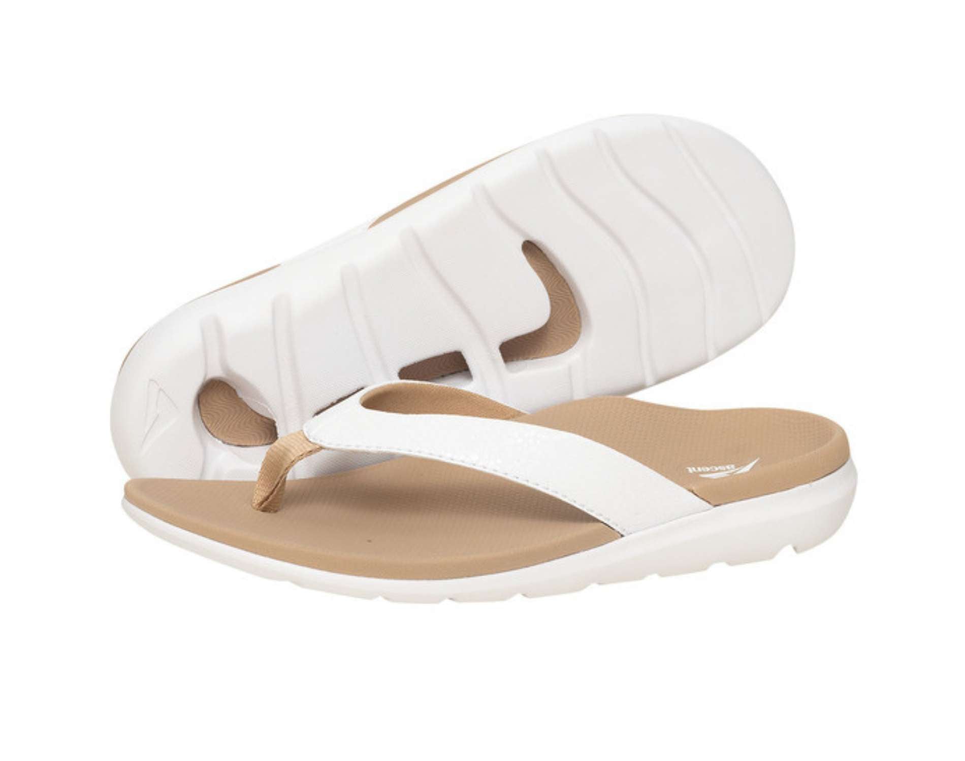 Ascent's Groove sandals for women in white colour