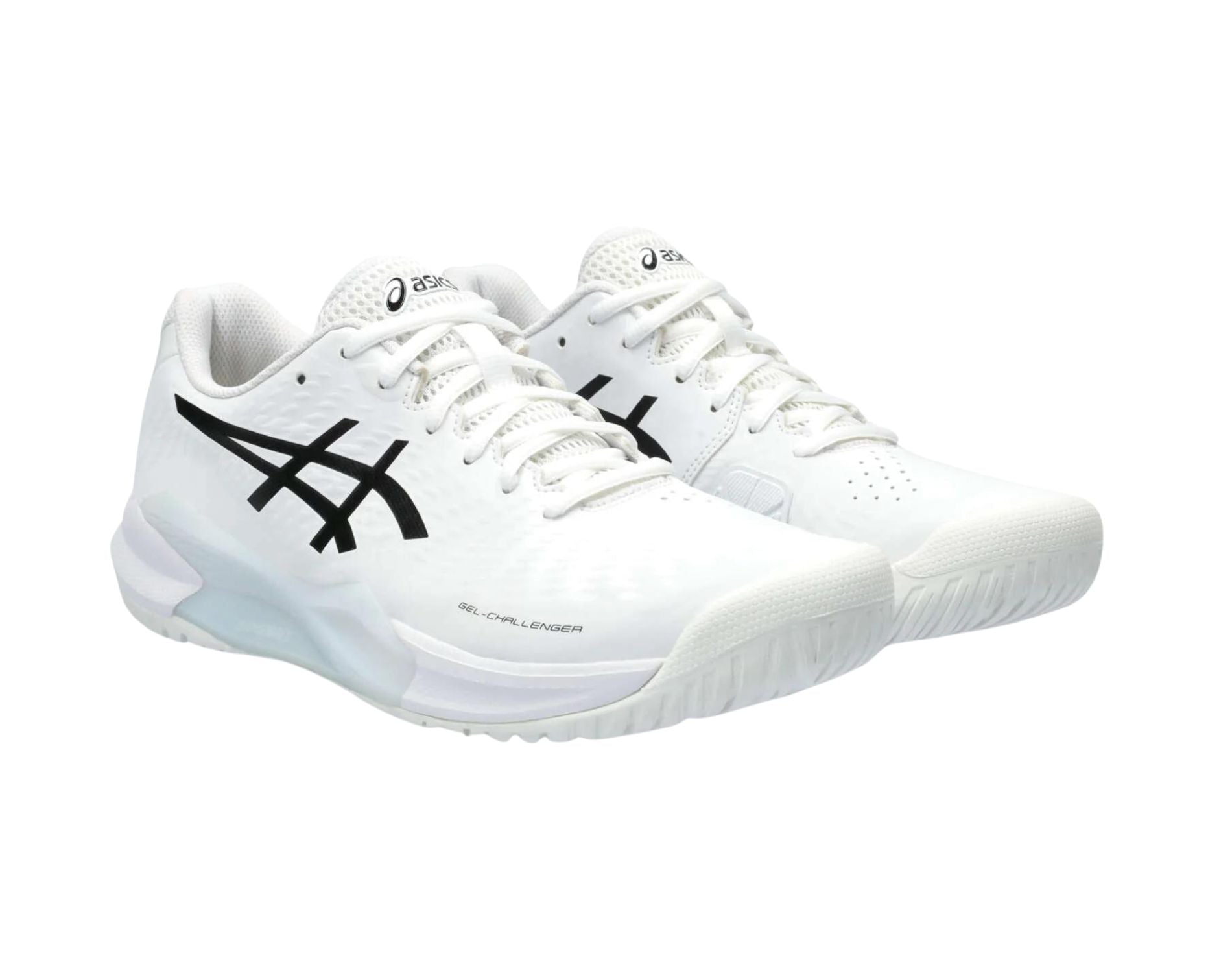 Asics Challenger 14 mens running shoes in d standard width in white and black colour