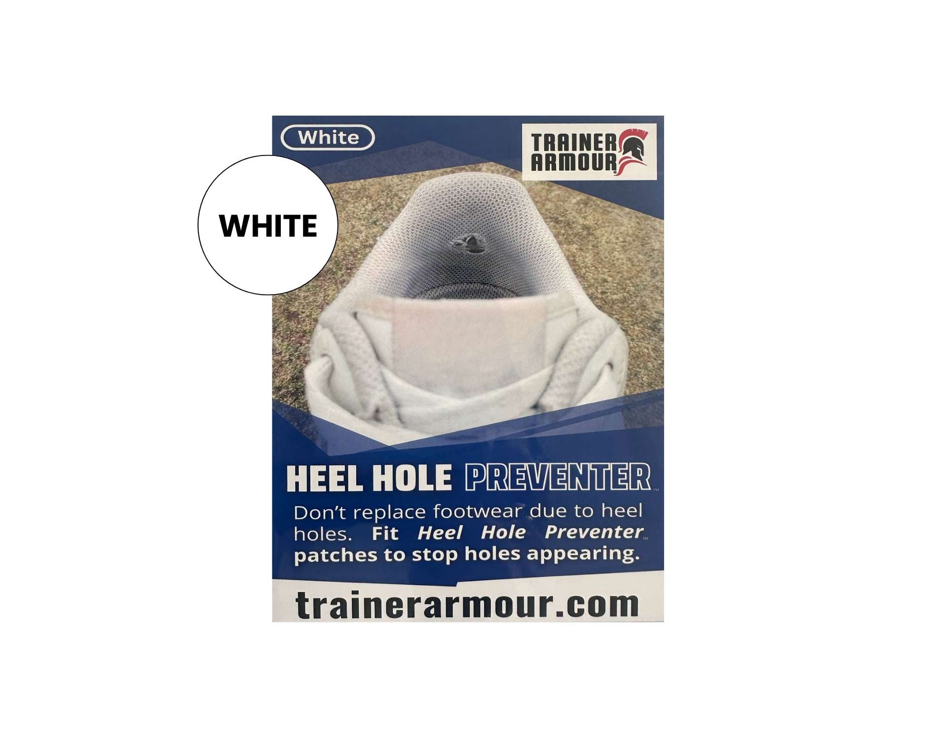Trainer Armour Heel Hole Preventer White