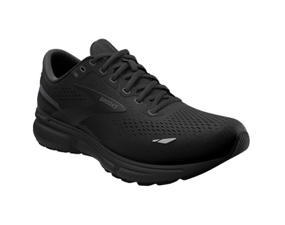 Brooks Ghost 15 womens running shoe in standard width in black and ebony colour 