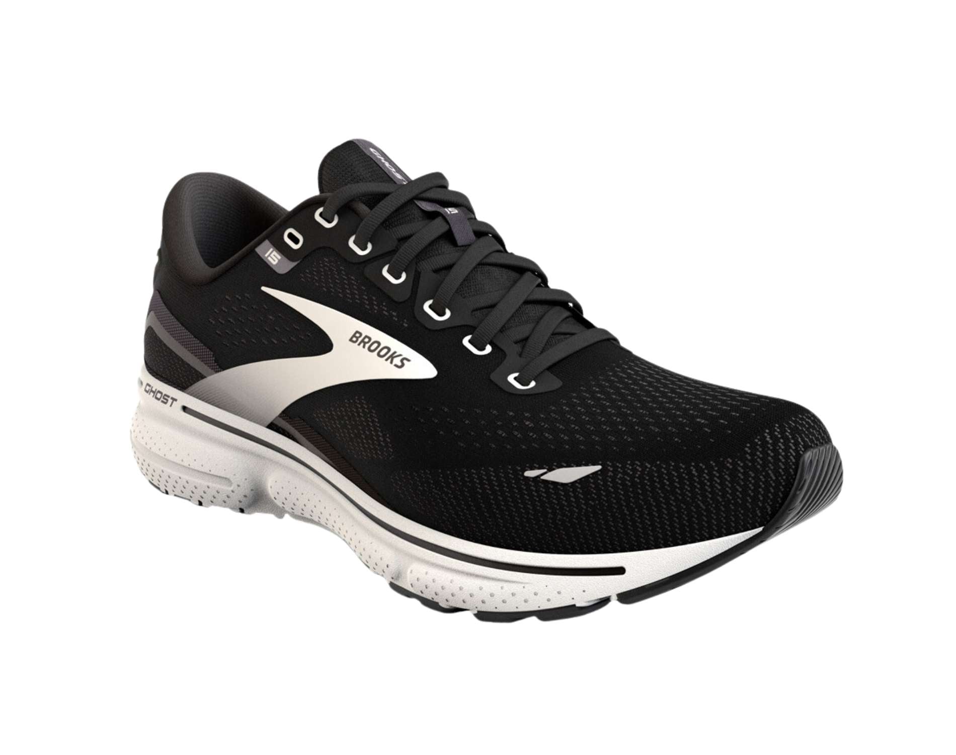 Brooks Ghost 15 womens running shoe in standard width in blackened pearl colour 