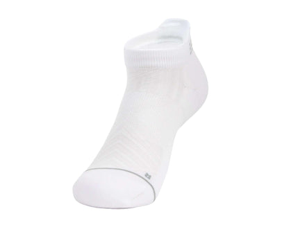 White ankle sock on a white background