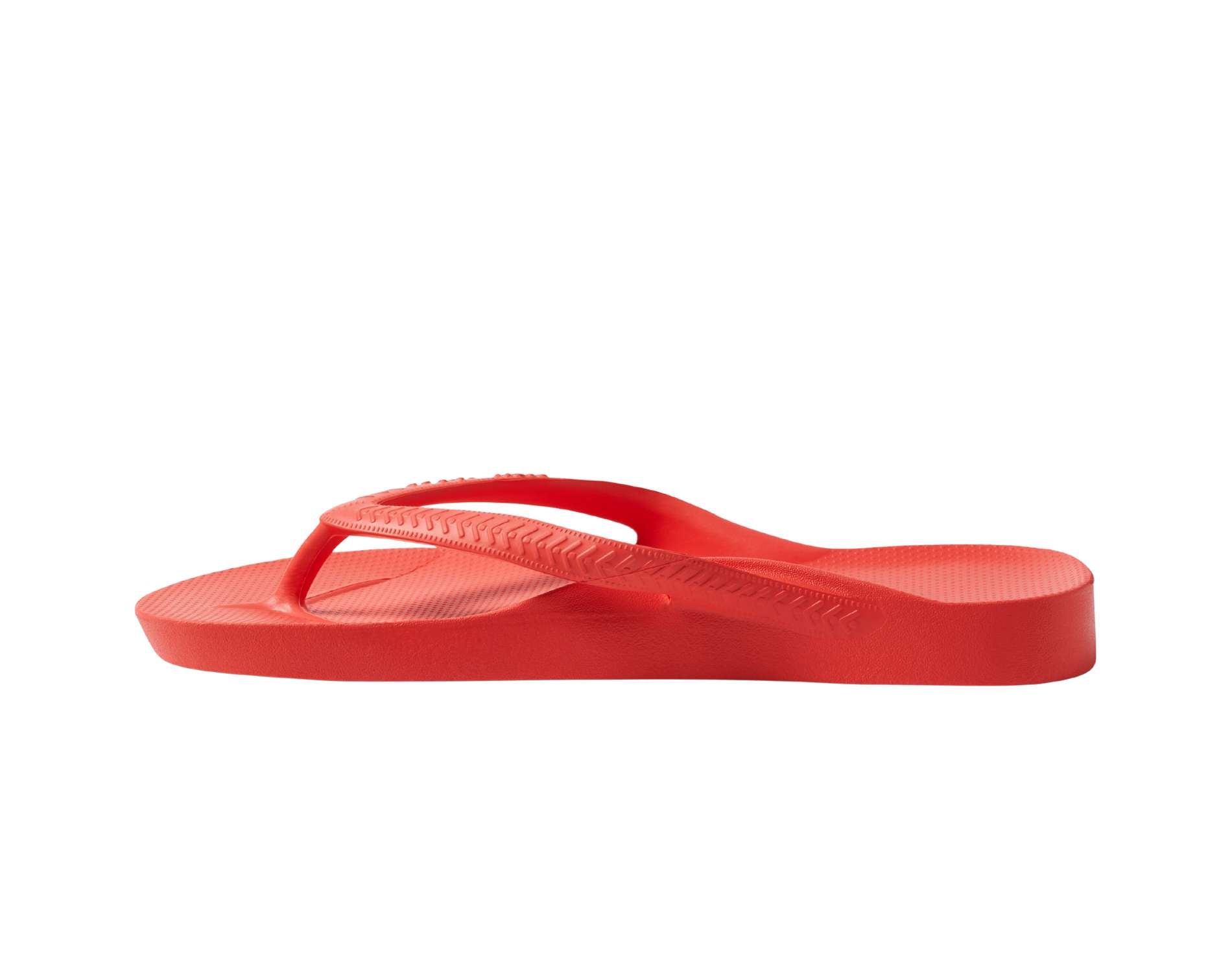 Archies arch support thongs in coral colour