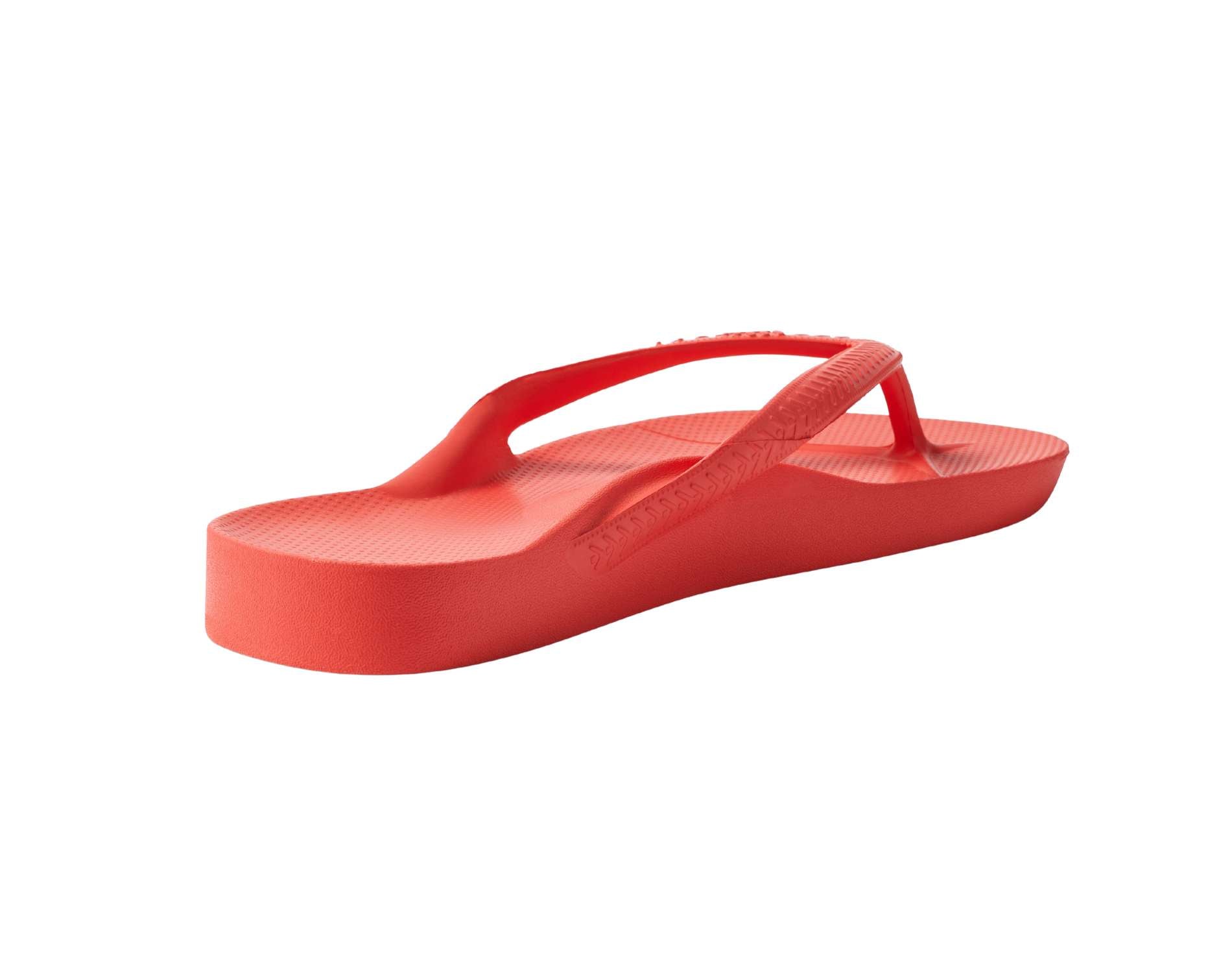 Archies arch support thongs in coral colour