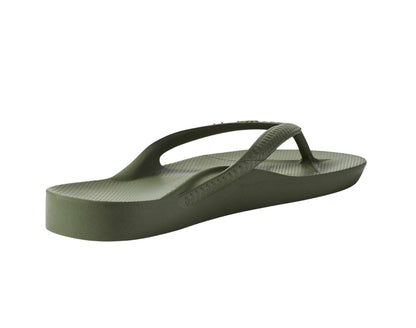 Archies arch support thongs in khaki colour