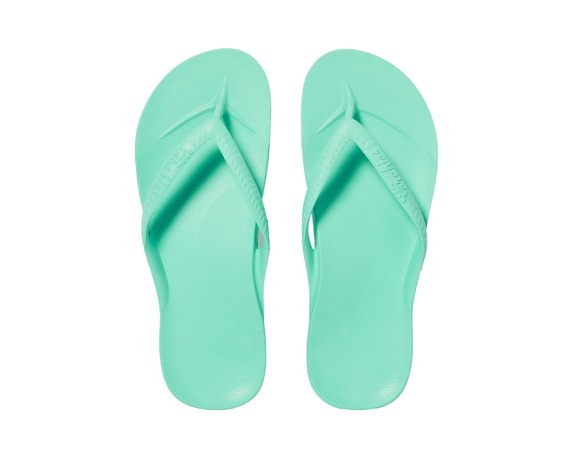 Archies arch support thongs in mint colour