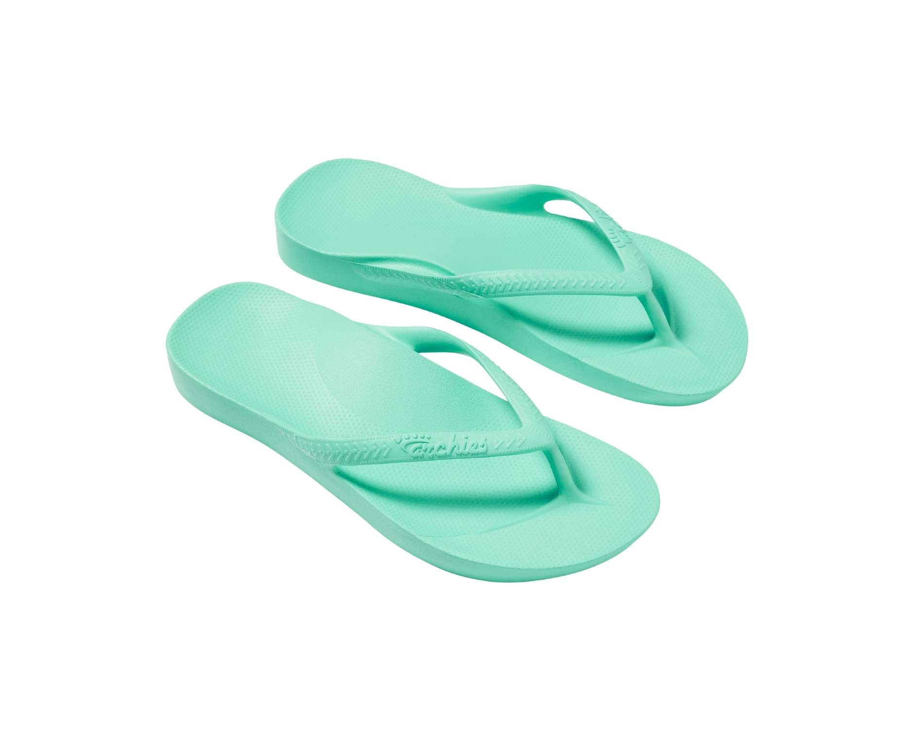 Archies arch support thongs in mint colour