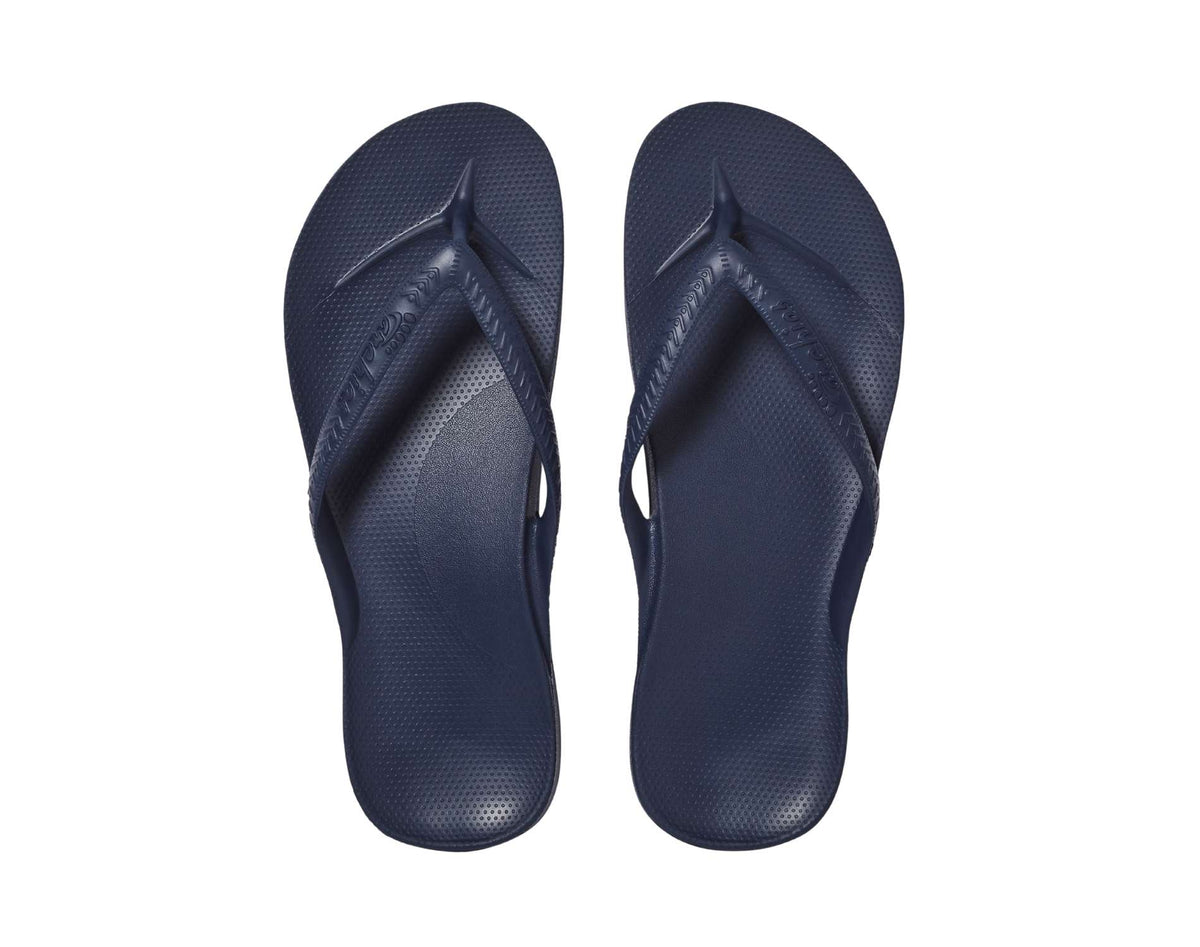 Archies Arch Support Thongs Navy – Active Feet