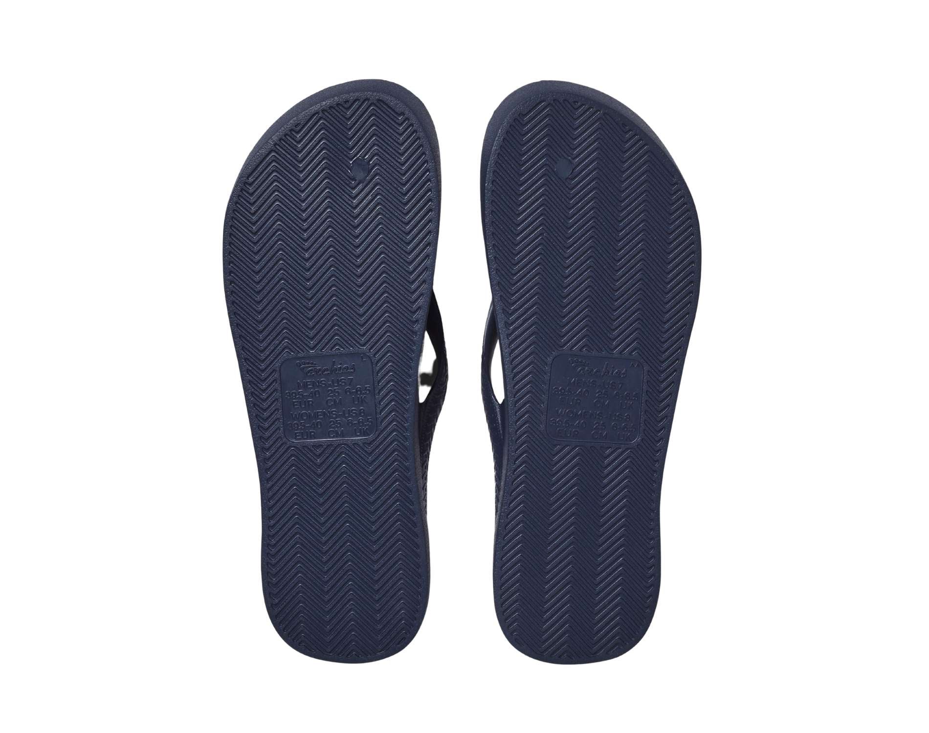 Archies arch support thongs in navy colour