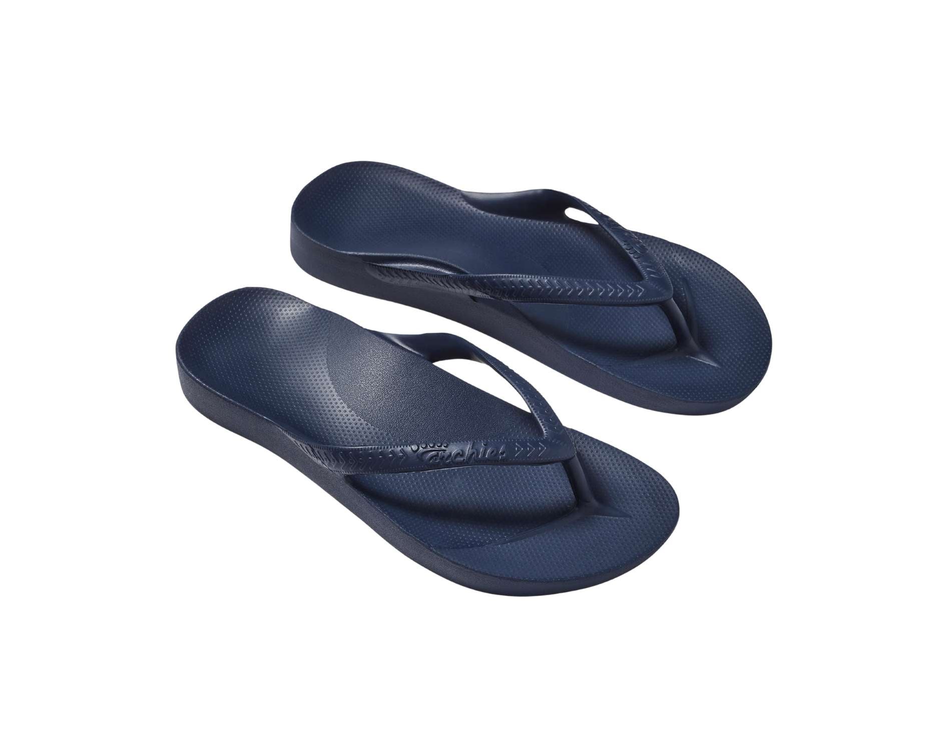 Archies arch support thongs in navy colour