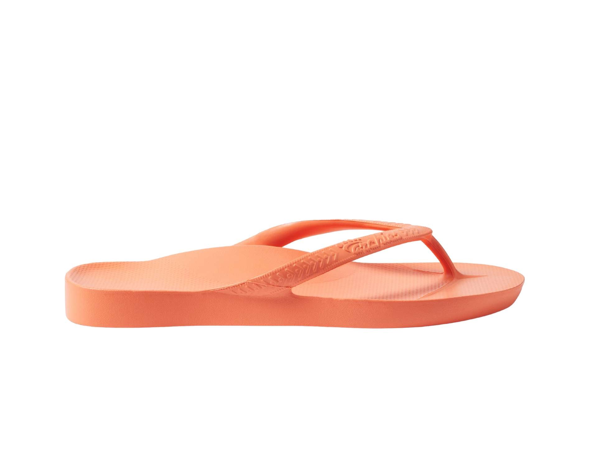 Archie arch support thongs in orange colour