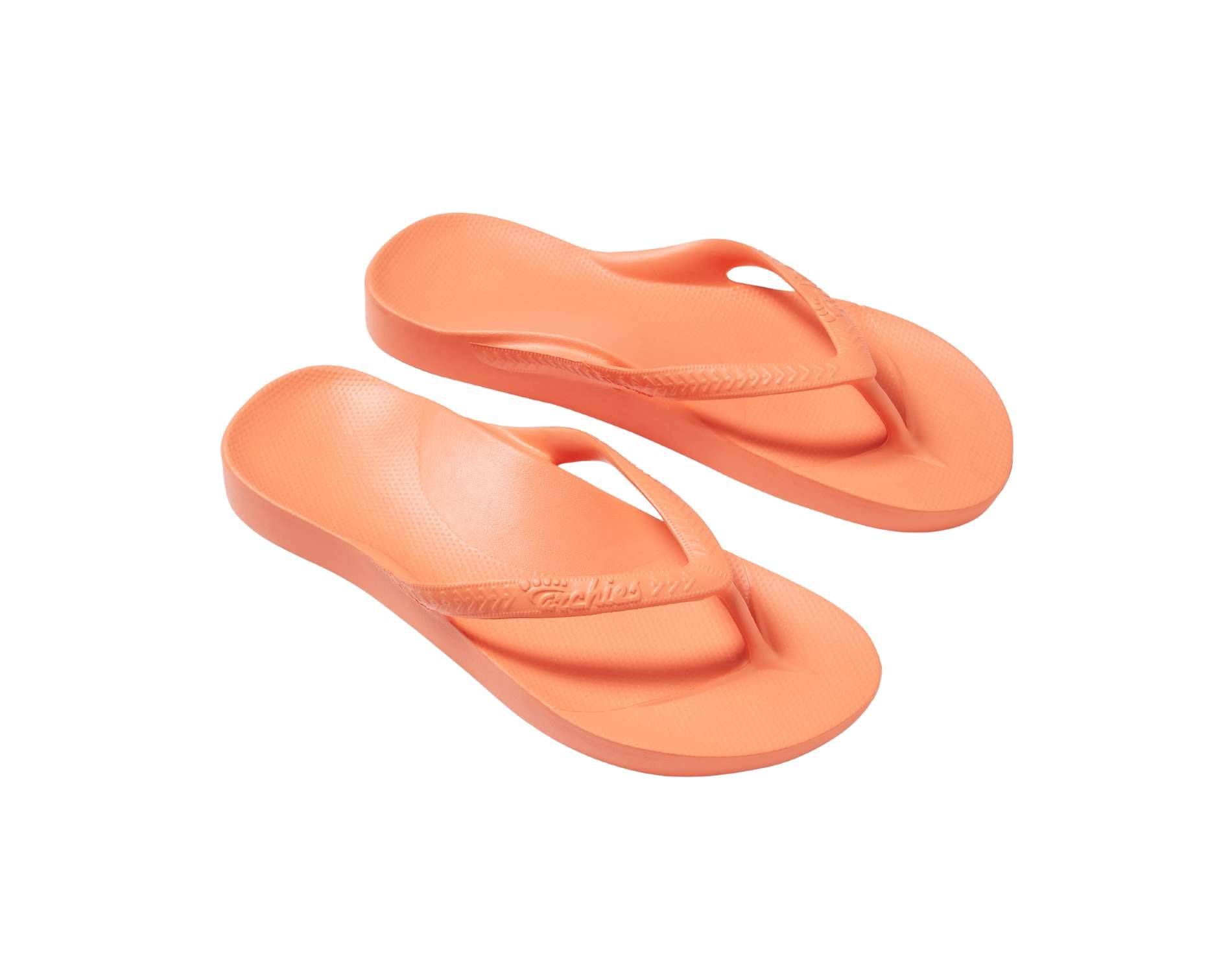 Archie arch support thongs in orange colour
