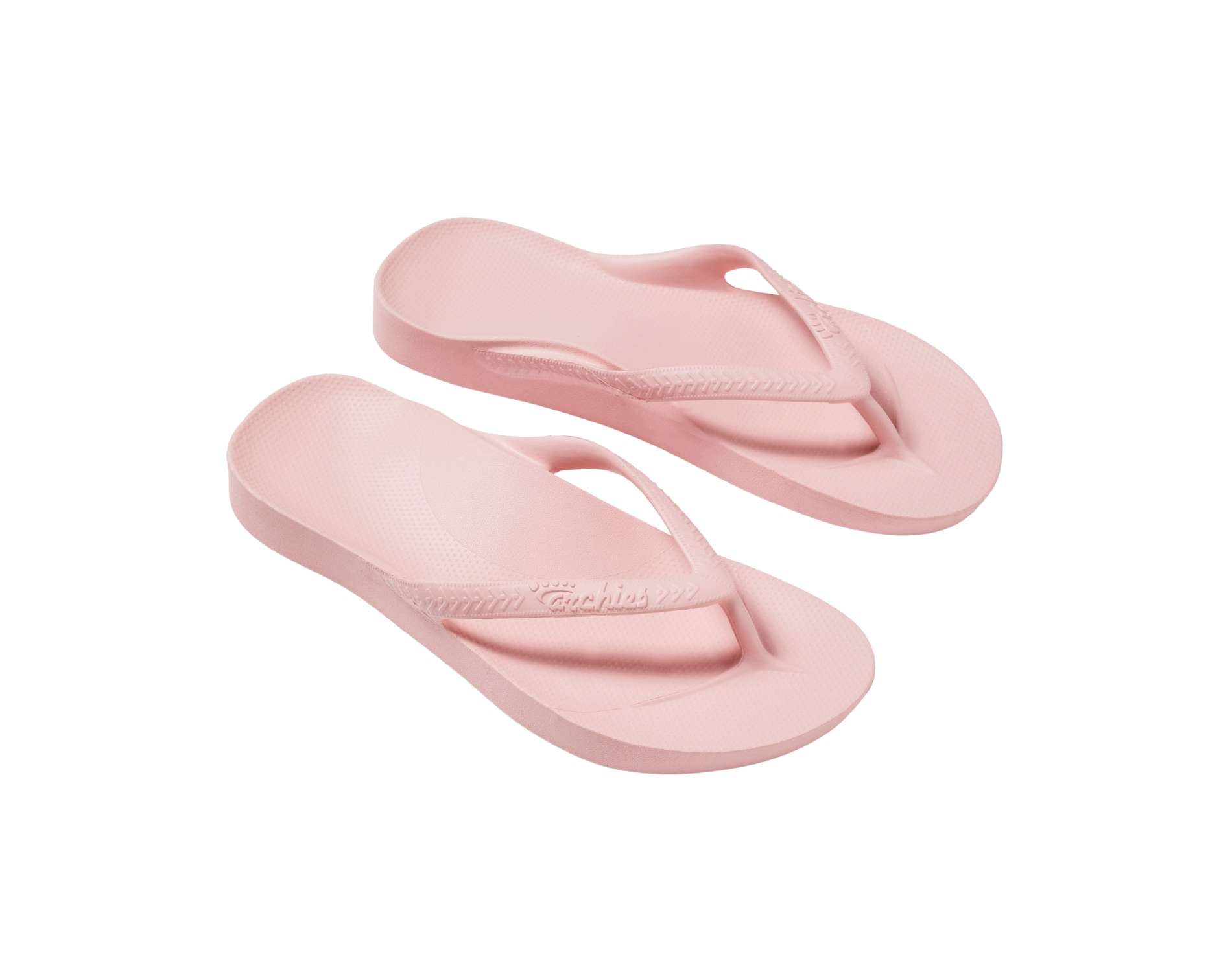 Archies arch support thongs in pink colour