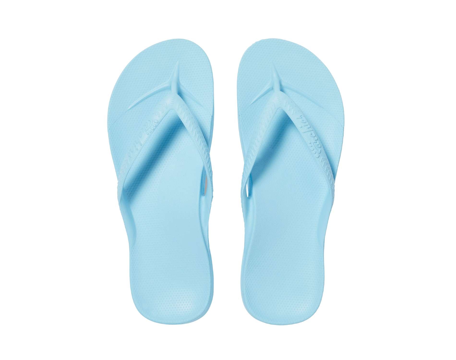 Archies arch support thongs in sky blue colour