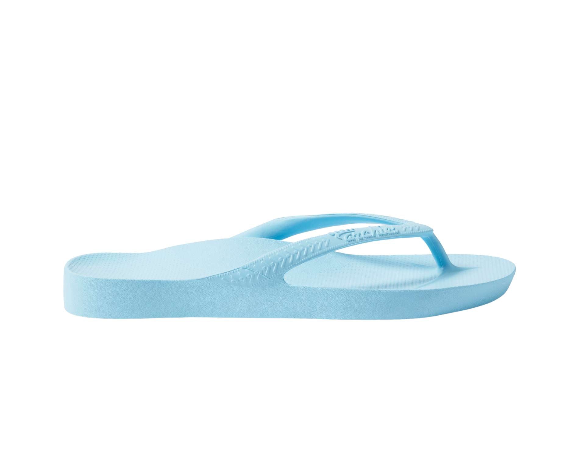 Archies arch support thongs in sky blue colour