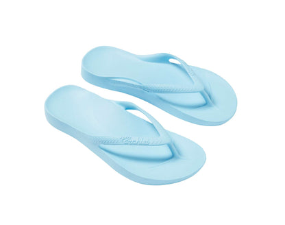 Archies arch support thongs in sky blue colour