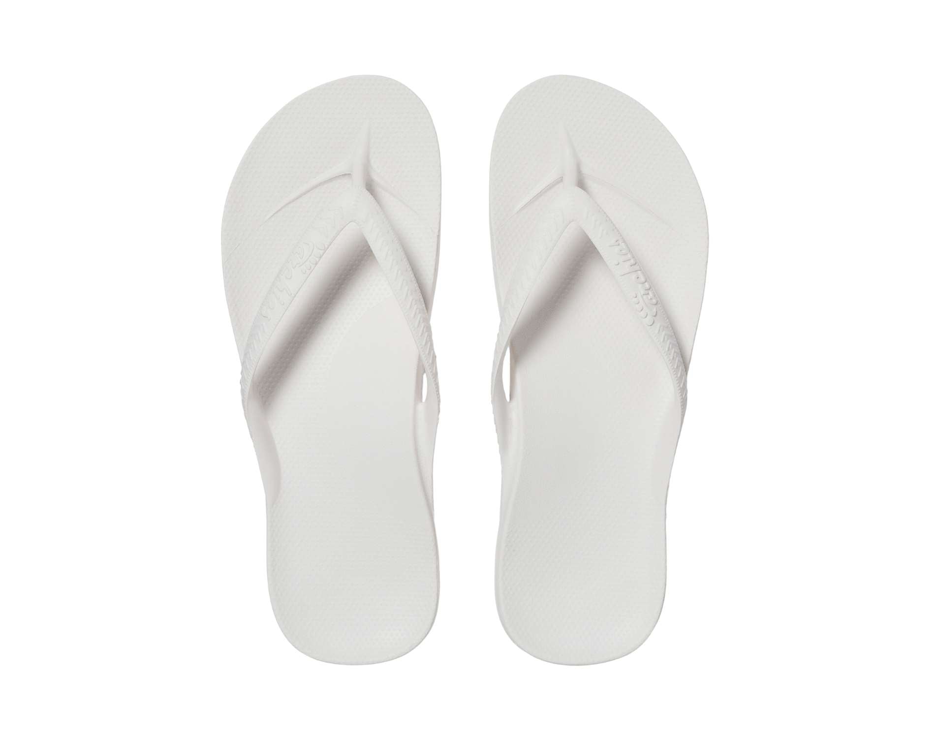 Archies arch support thongs in white colour