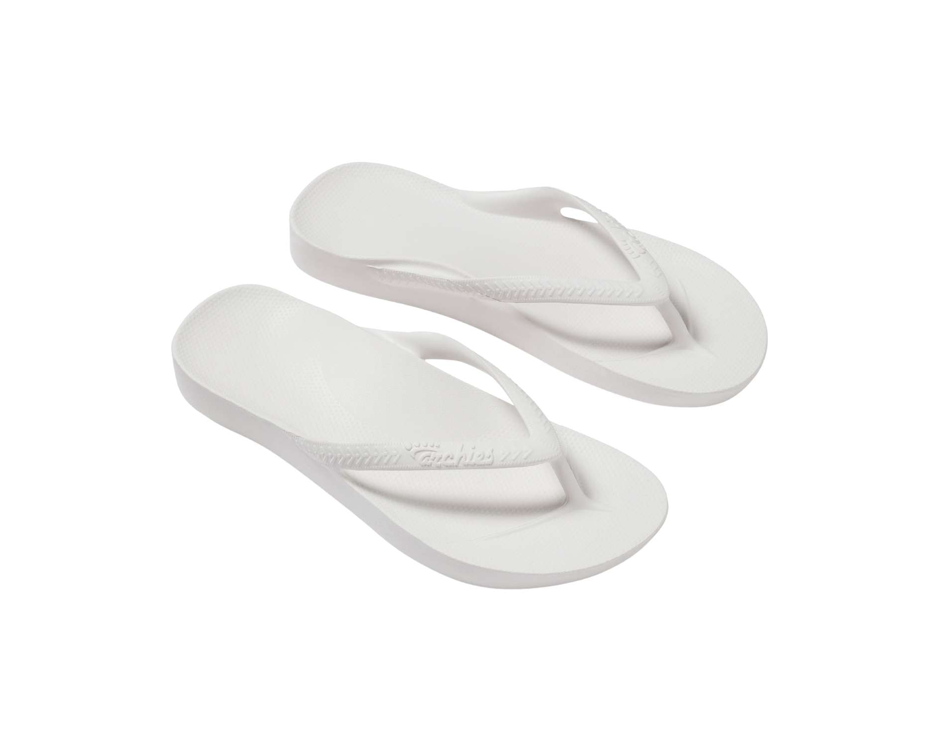 Archies arch support thongs in white colour