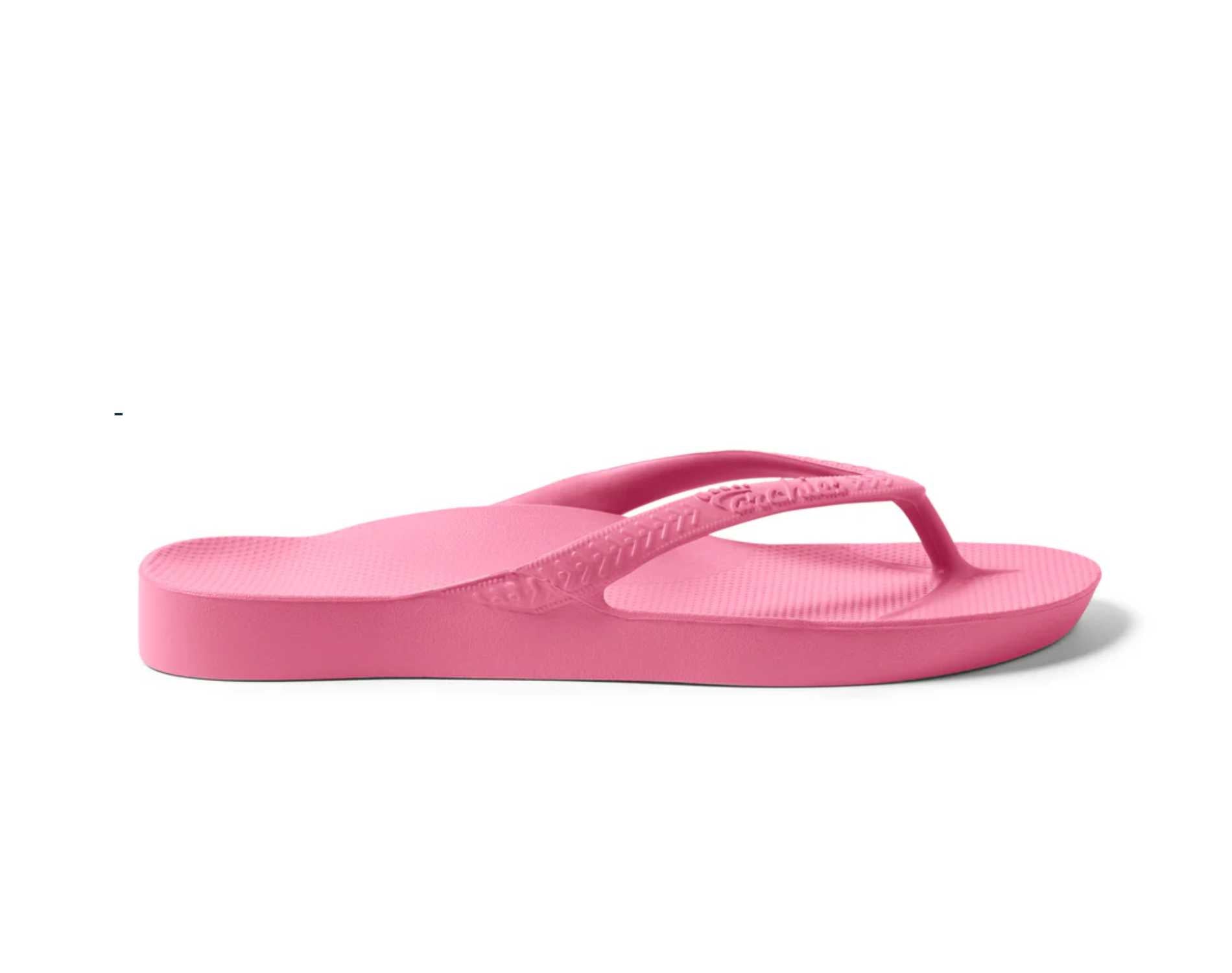 Archies Arch Support Thongs Hot Pink