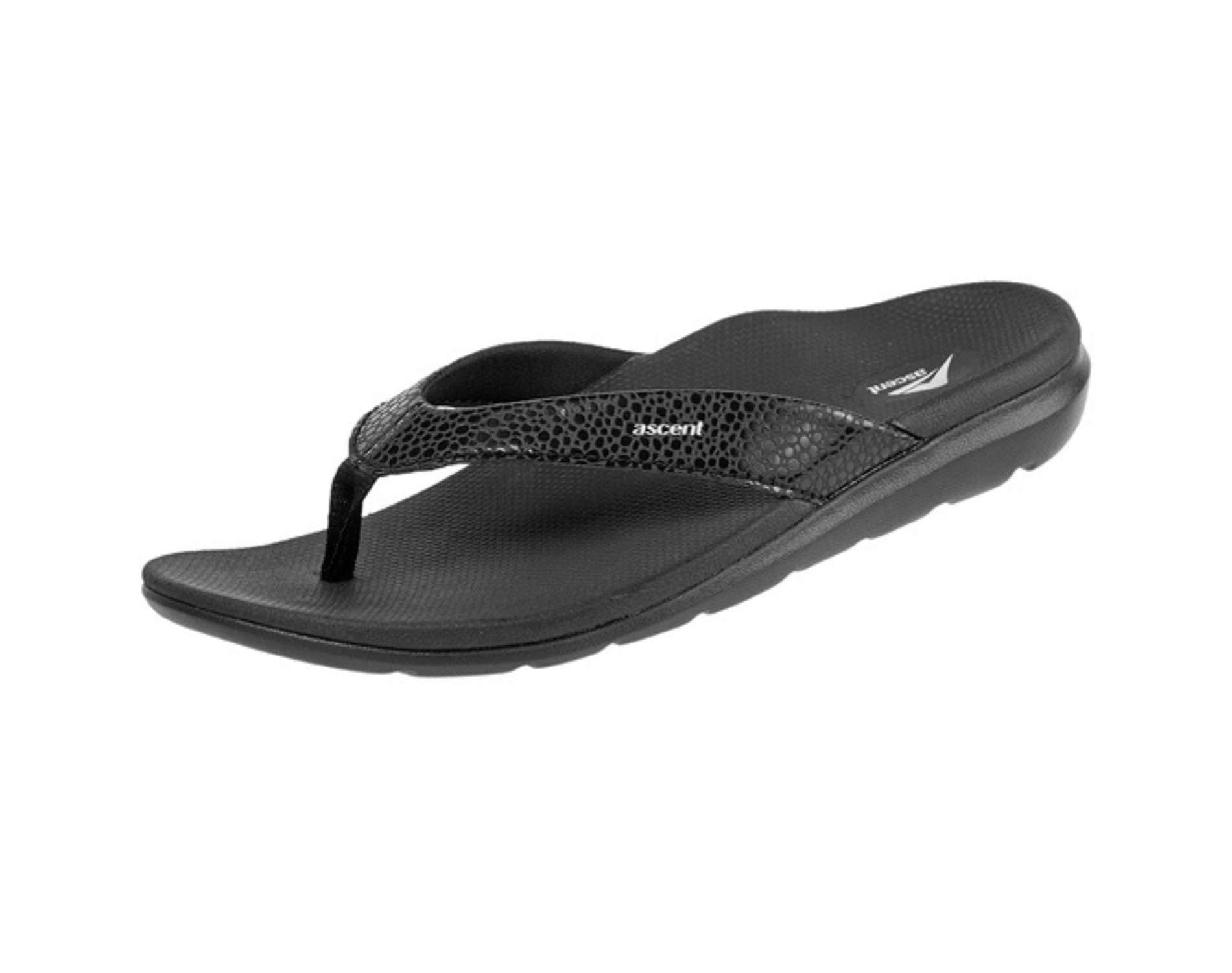 Ascent's Groove sandals for women in black colour