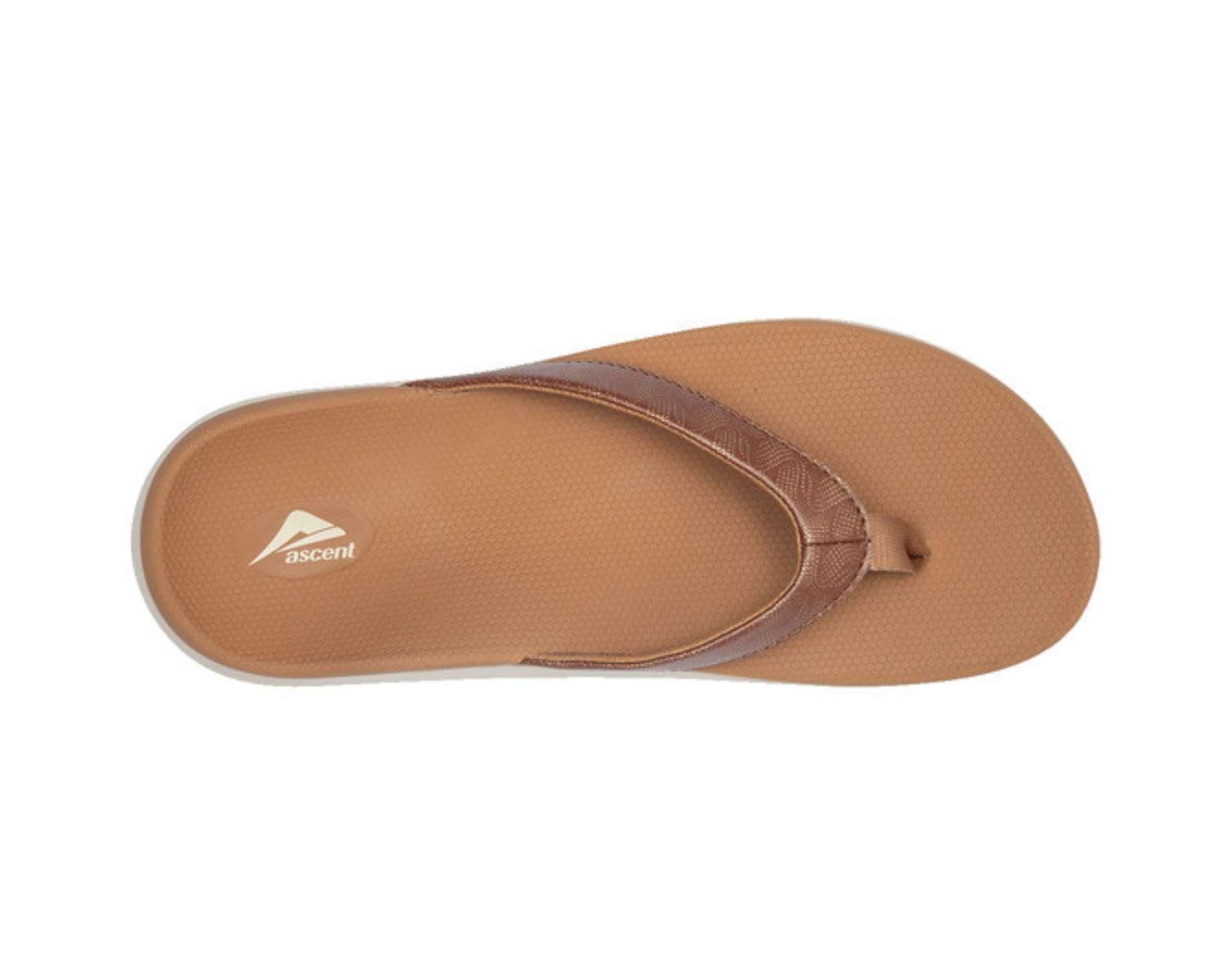 Ascent's Groove sandals for women in caramel colour