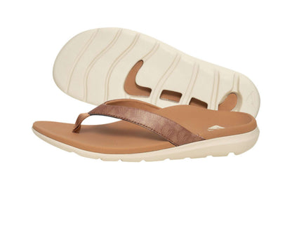 Ascent's Groove sandals for women in caramel colour