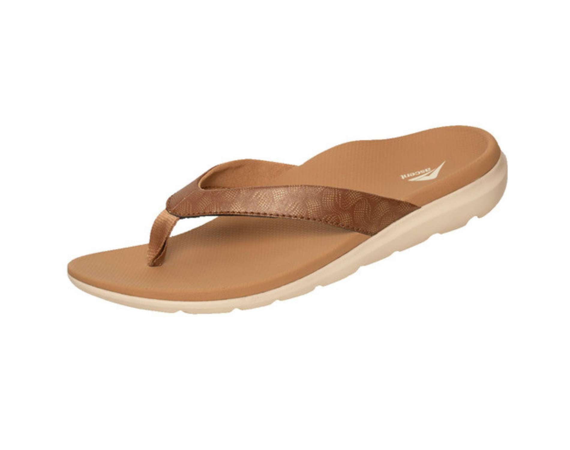 Ascent's Groove sandals for women in caramel colour