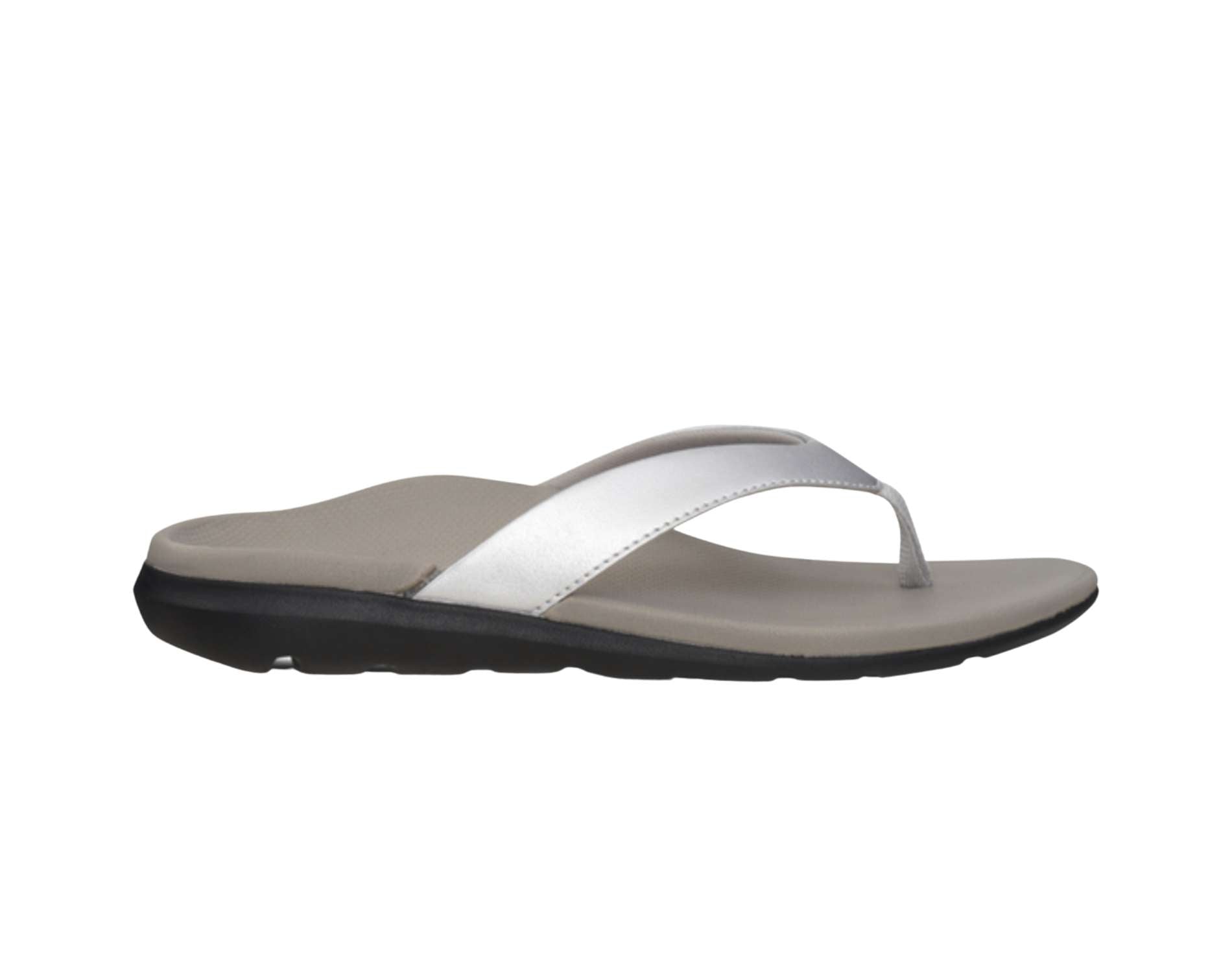 Ascent's Groove sandals for women in silver colour