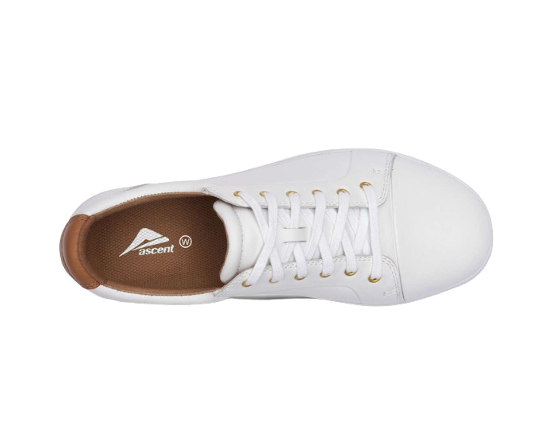 Ascent Stratus walking shoe in wide width and white colour