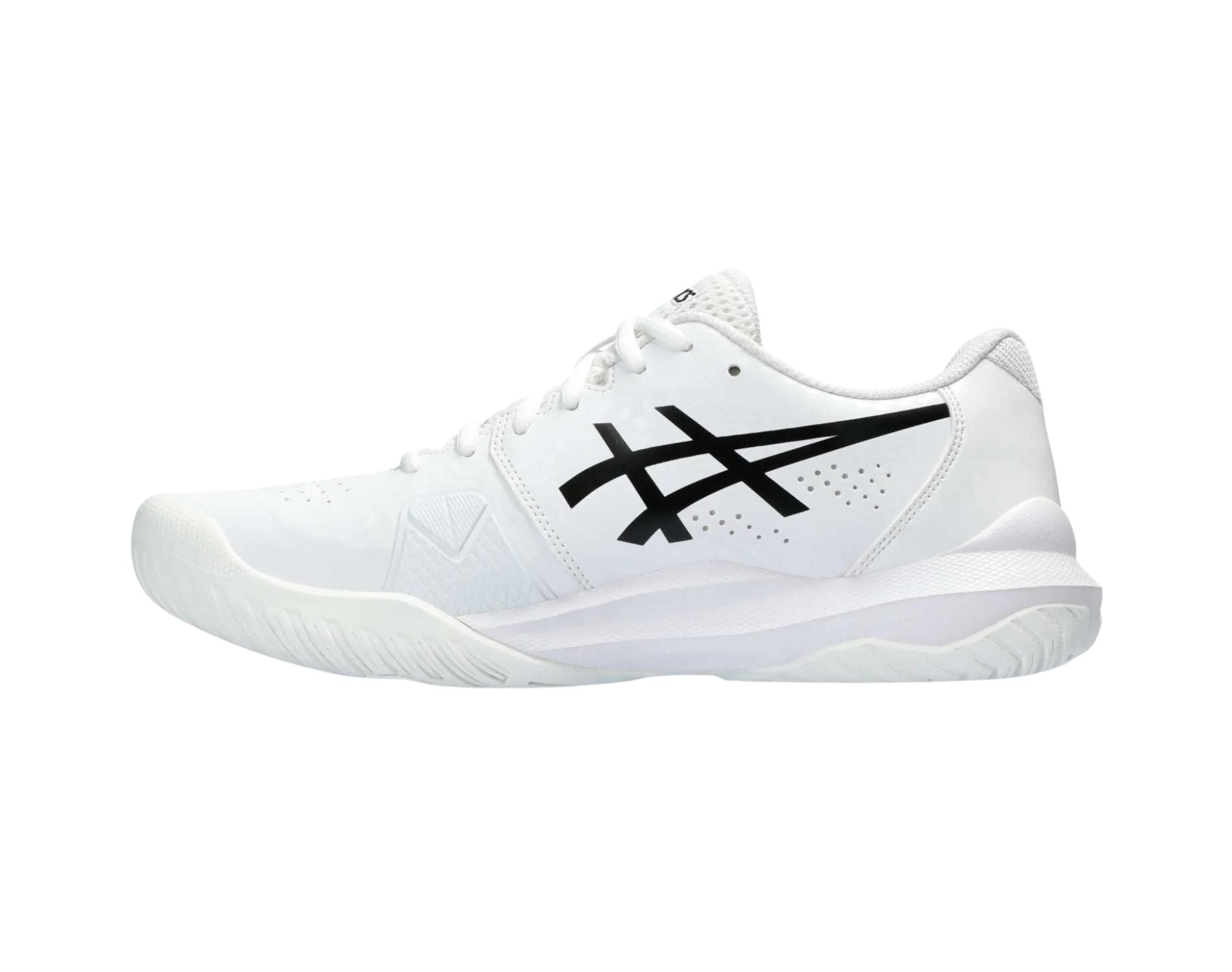 Asics Challenger 14 mens running shoes in d standard width in white and black colour