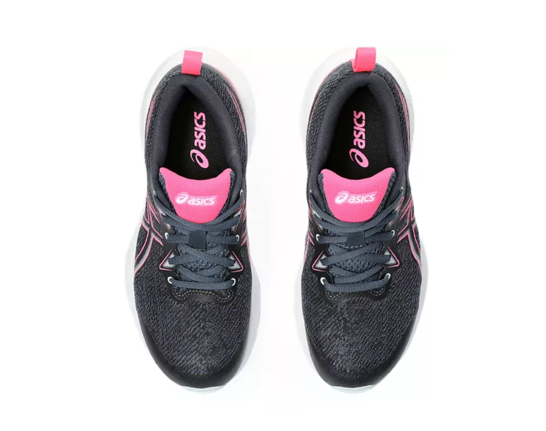 Asics Cumulus 25 GS girls sports shoes in tarmac hot pink colour