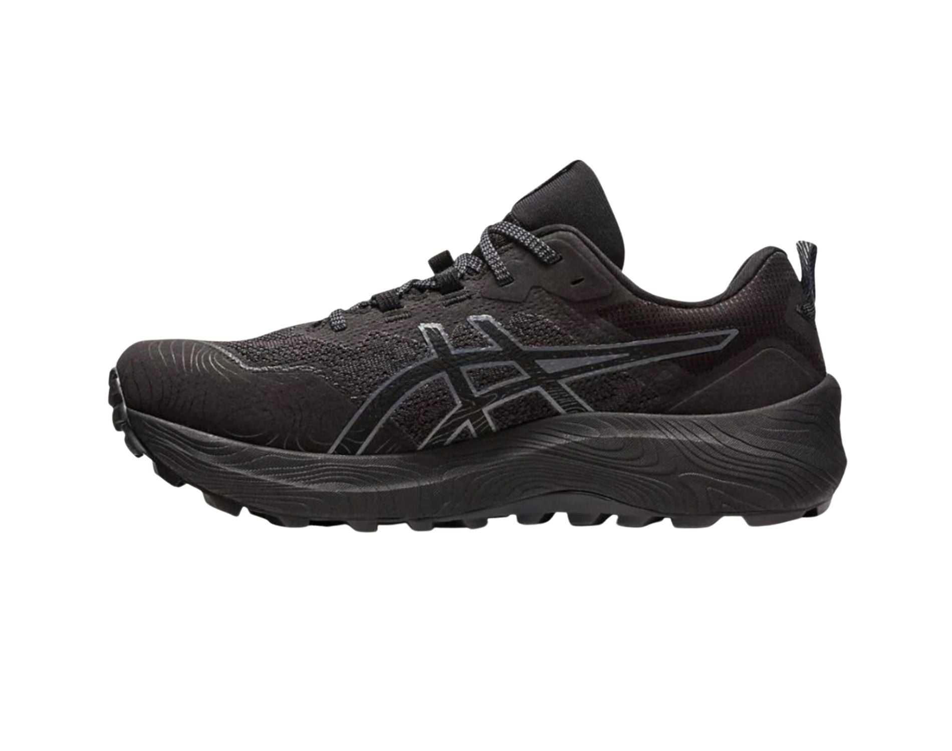 Asics Gel-Trabuco 11 womens Gore-tex trail shoes in bwidth in black carrier grey colour 