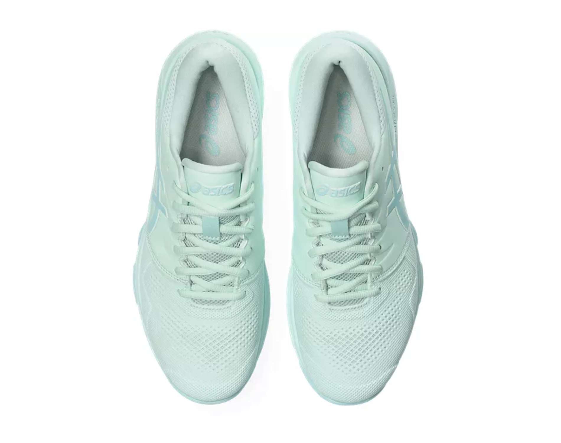 Asics Netburner 20 womens netball shoe in b standard width in soothing sea aquamarine colour