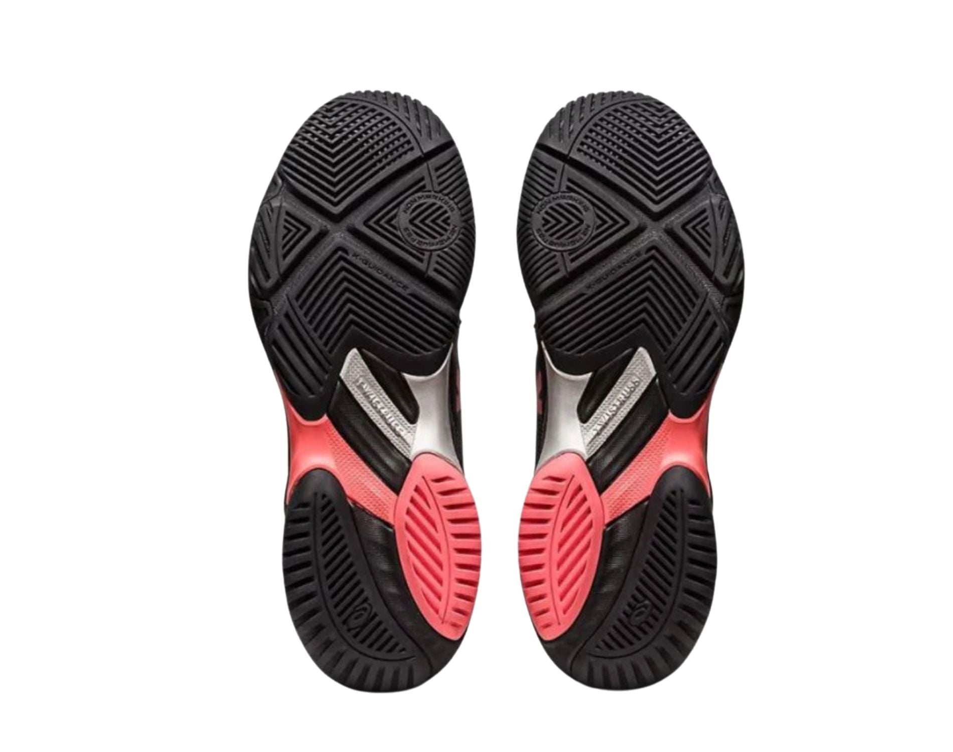 Asics Netburner Ballistic FF MT 3 womens netball shoe in b standard width in black and papaya colour