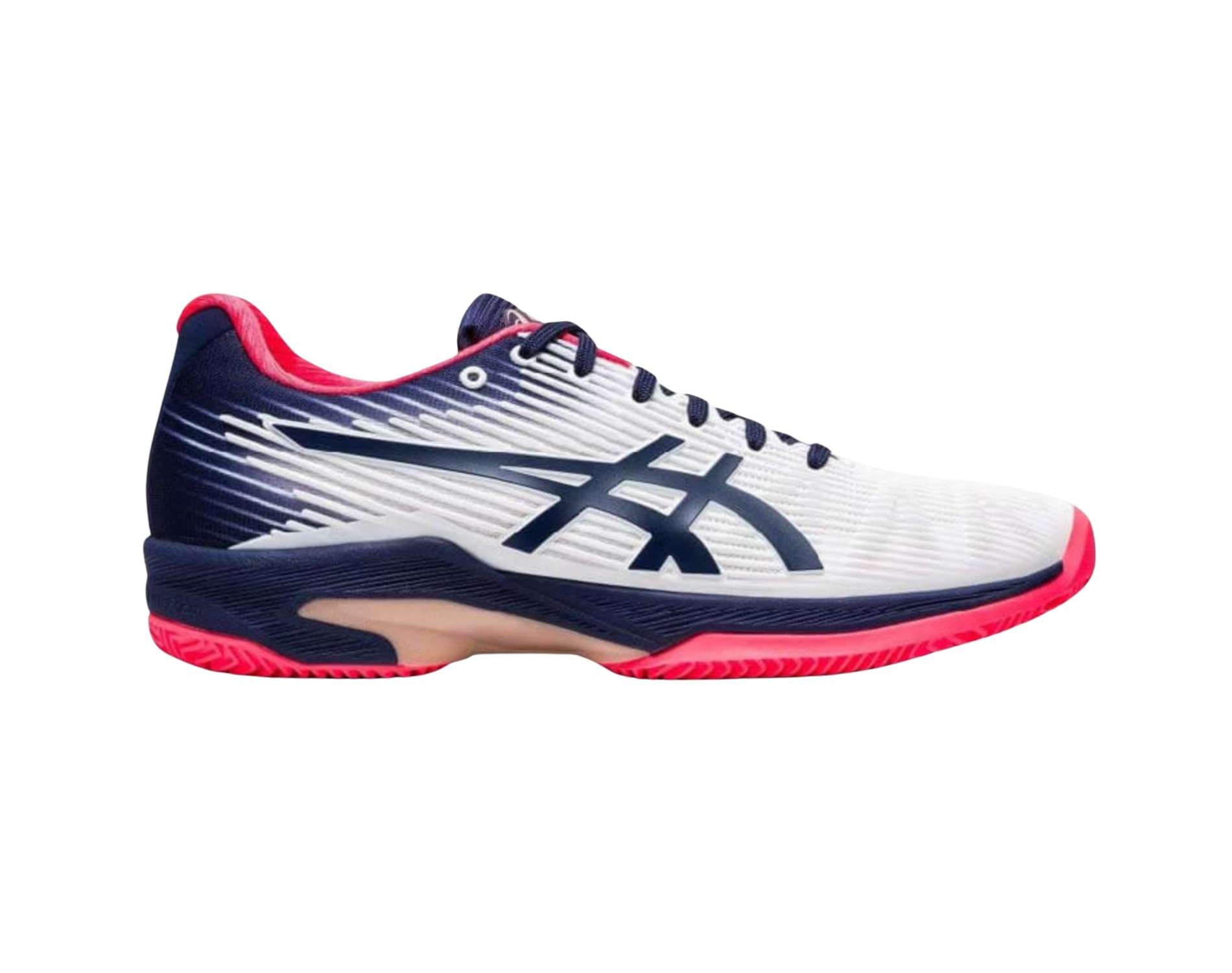Asics Solution Speed ff women's tennis shoe in white navy pink SKU 4550215800866