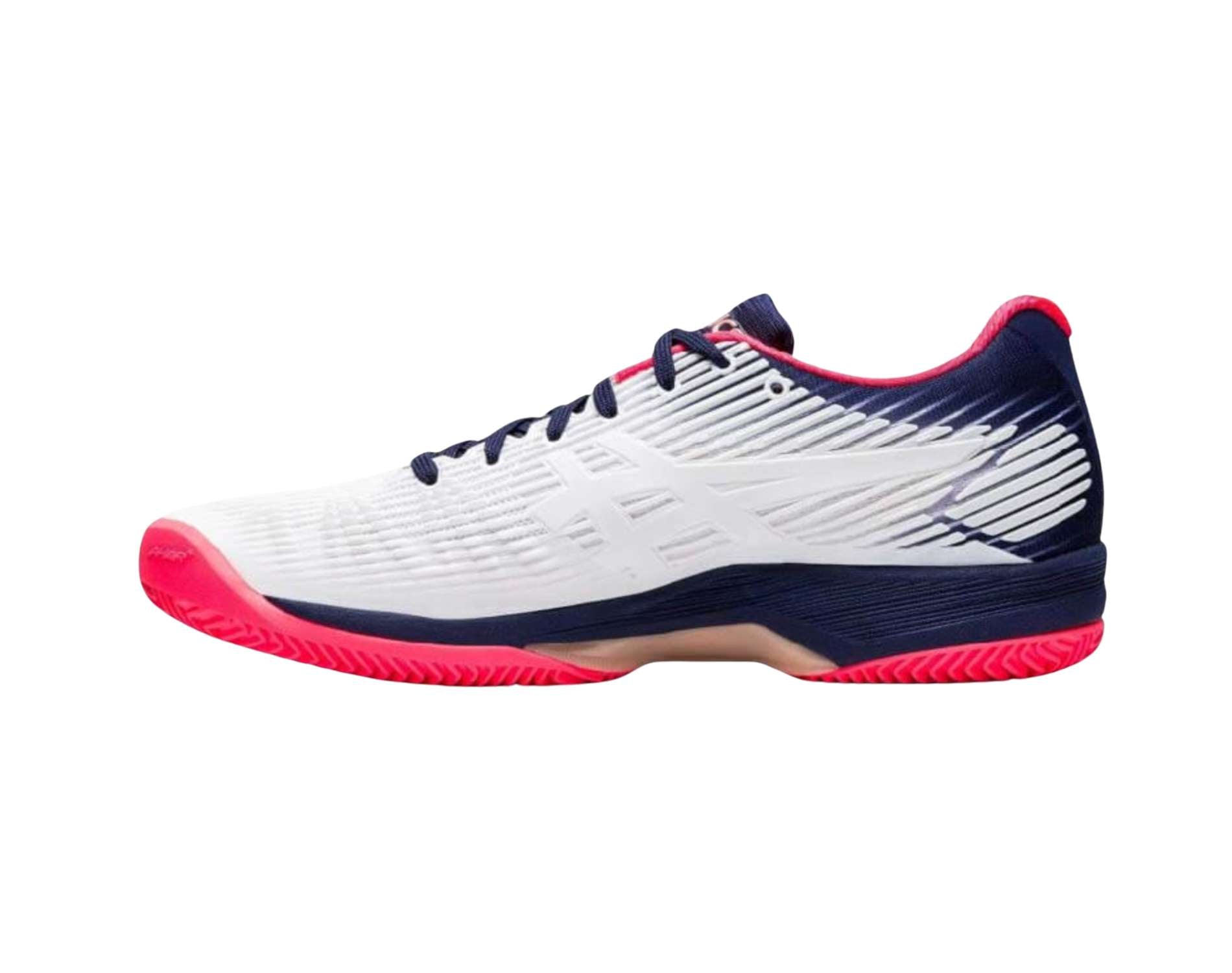 Asics Solution Speed ff women's tennis shoe in white navy pink SKU 4550215800866