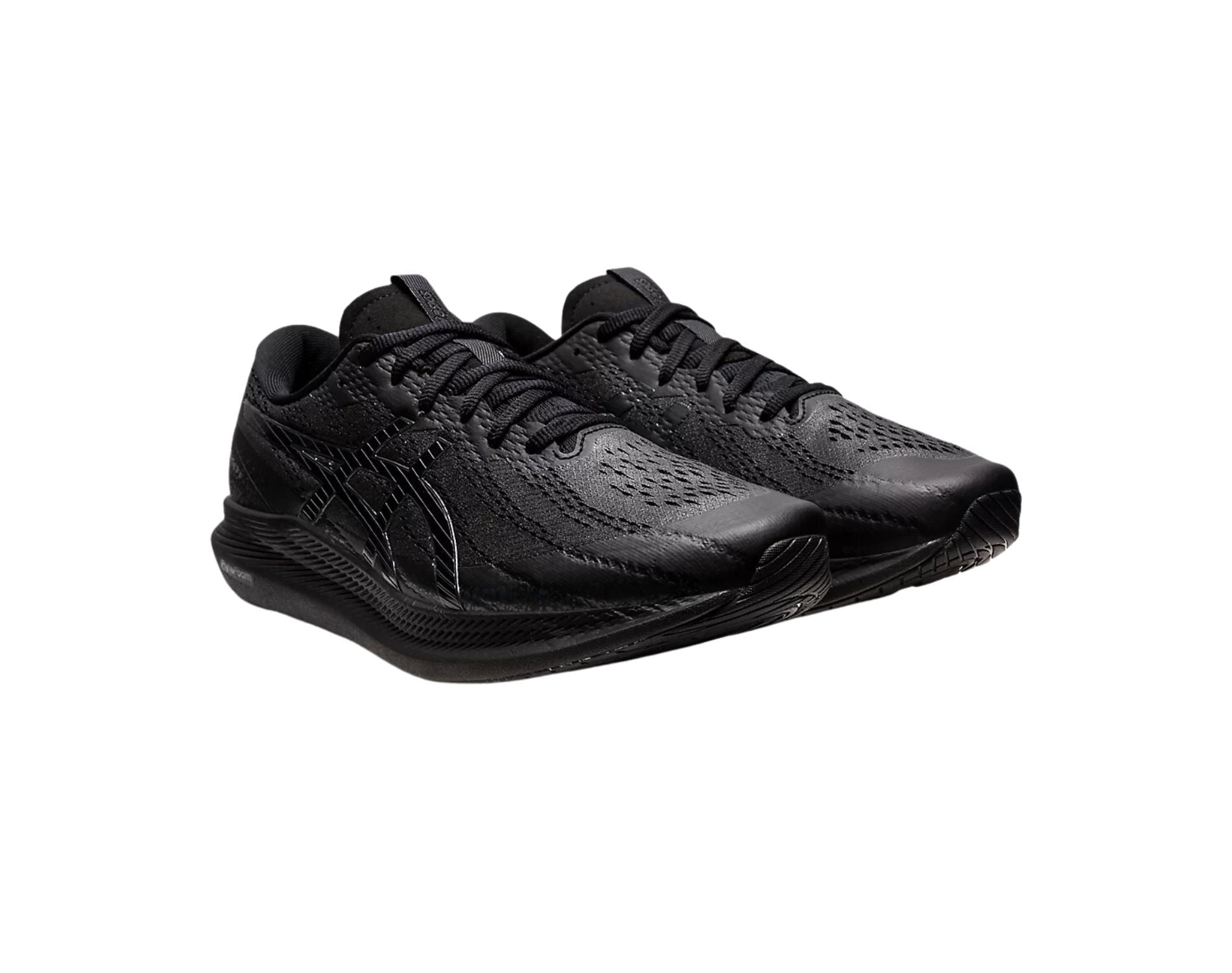 asics walkride ff in black and graphite grey colours lateral