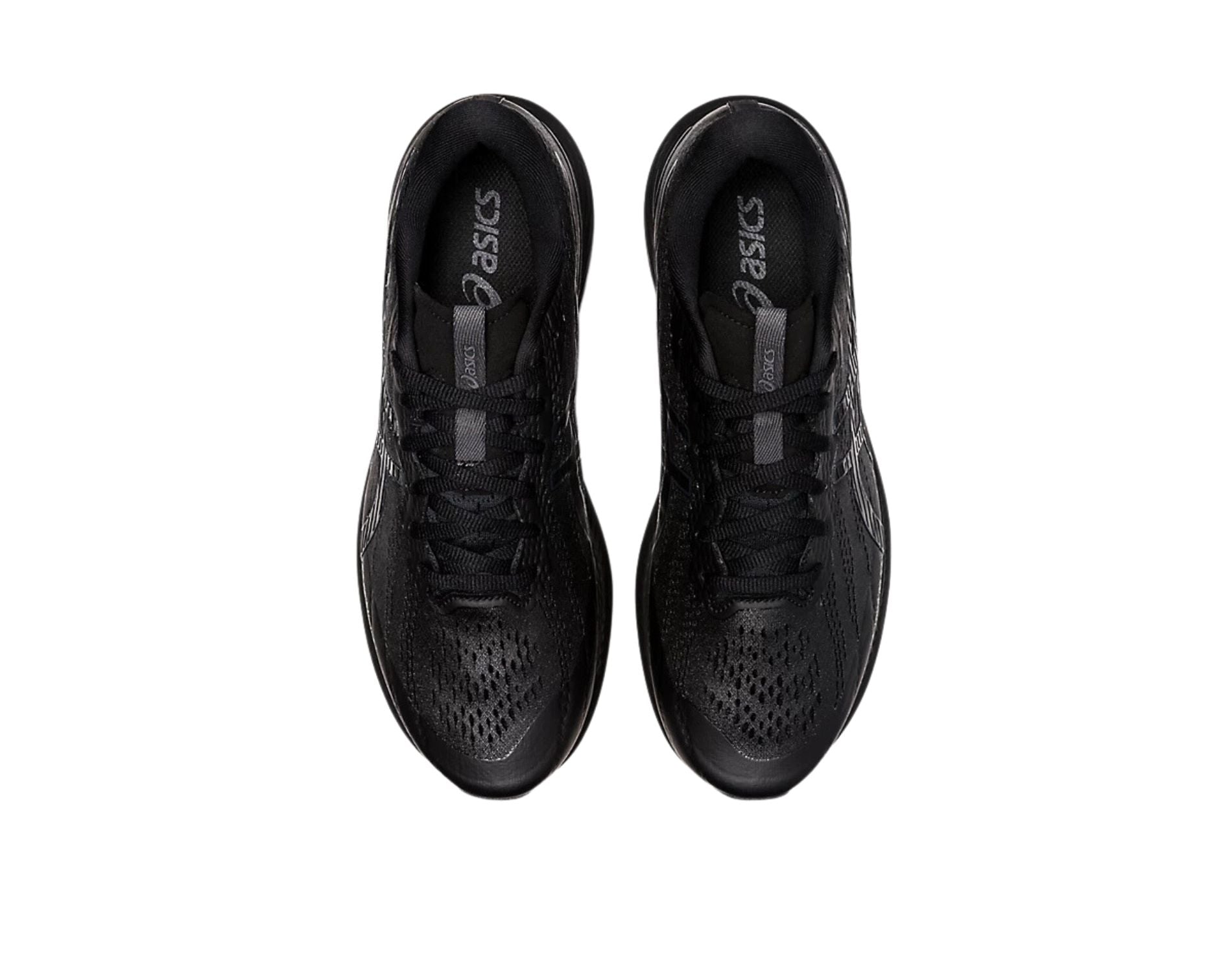 asics walkride ff in black and graphite grey colours facing front