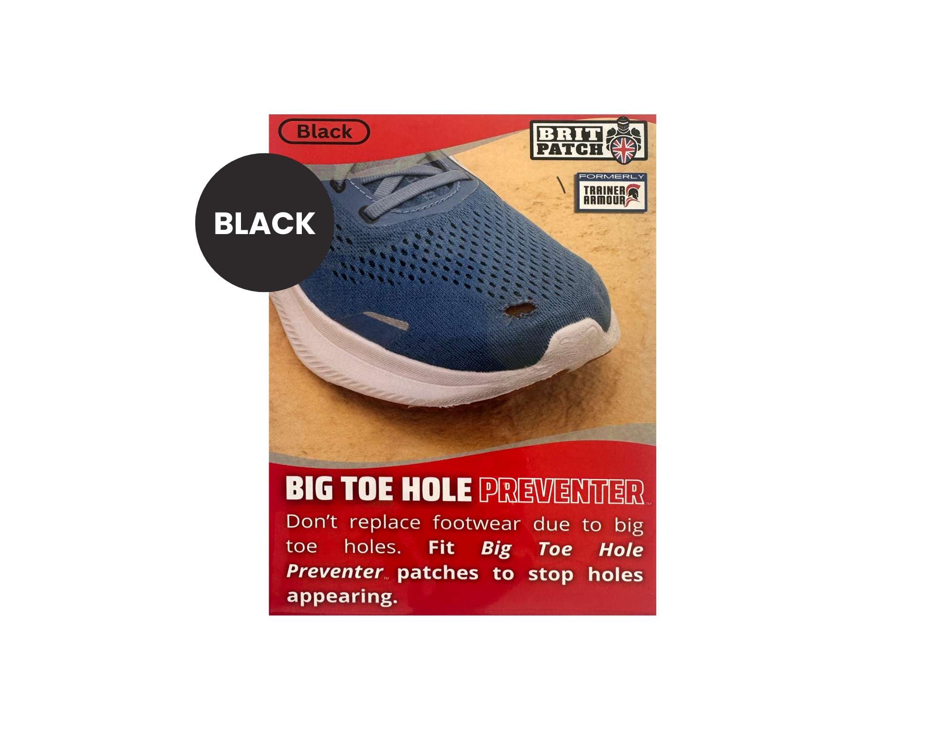 Trainer Armour Big Toe Hole Preventer Black
