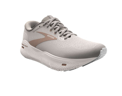 Brooks Ghost Max womens b standard width neutral running shoes in crystal grey white colour