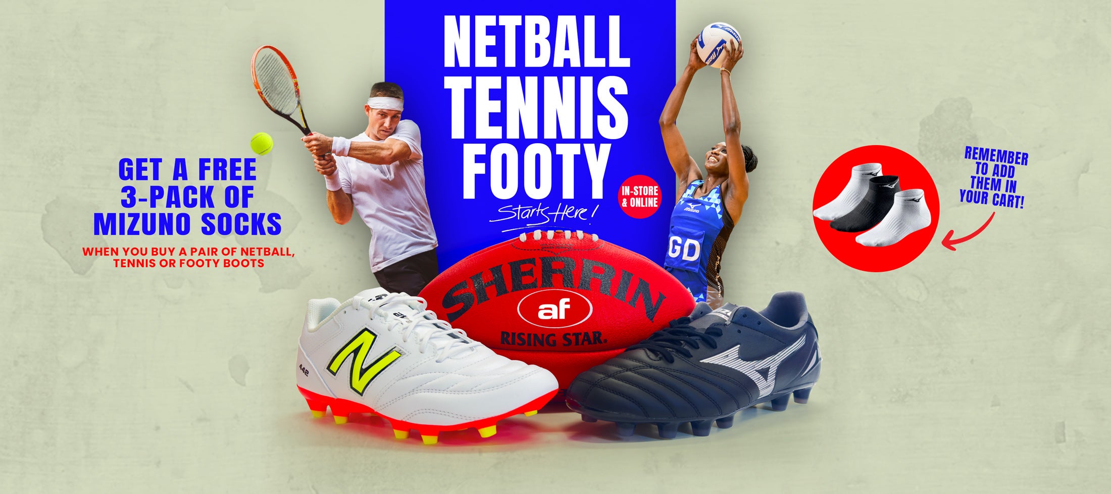 Netball, Tennis & Footy