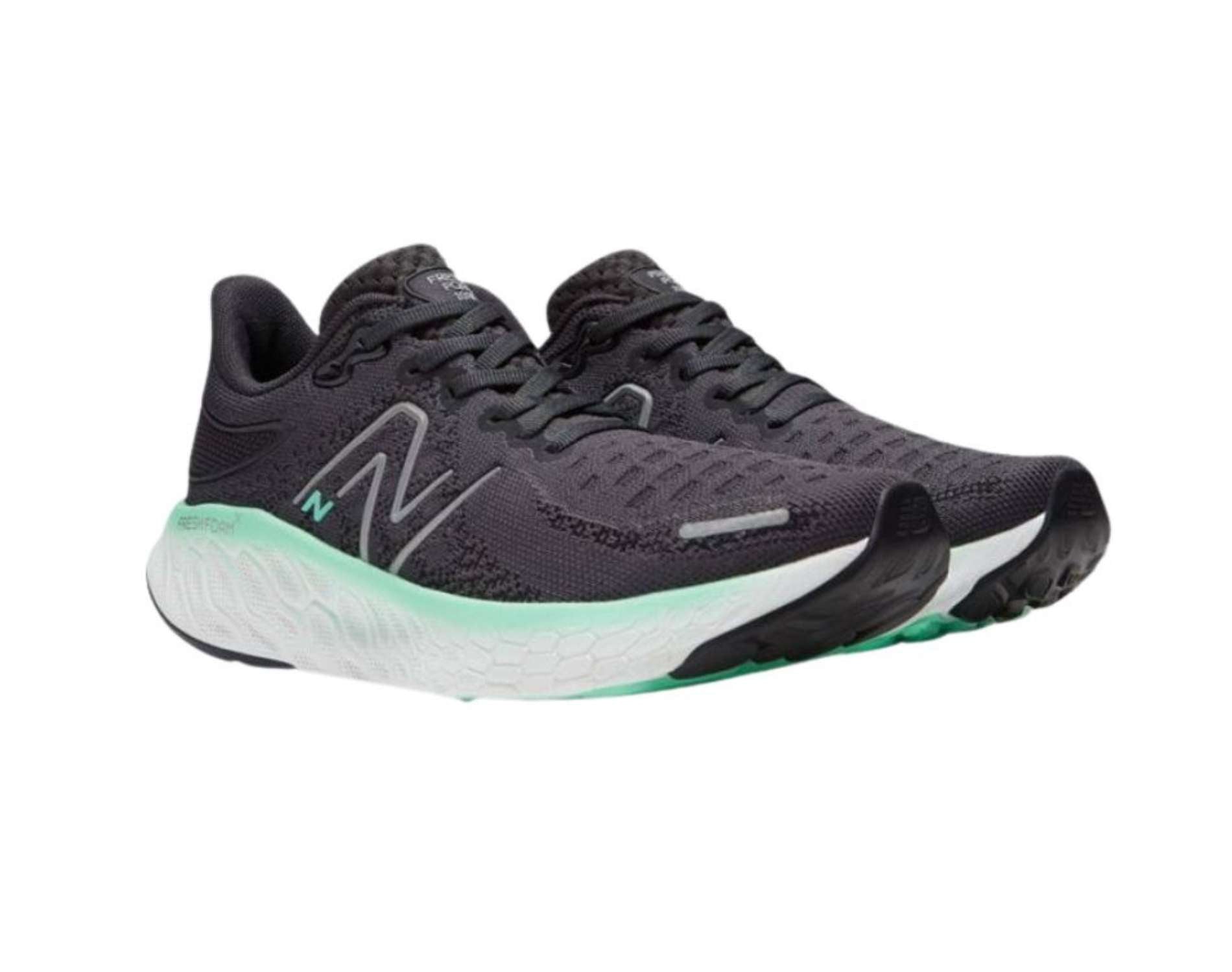 New Balance Fresh Foam X 1080 v12 womens wide running shoe in phantom bright mint colour