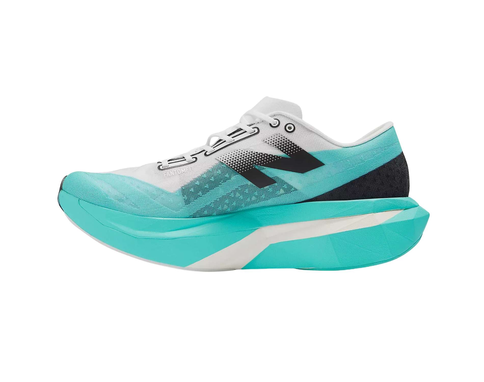 New Balance Fuelcell Supercomp Elite V4 Womens performance shoes in standard width in cyber jade colour