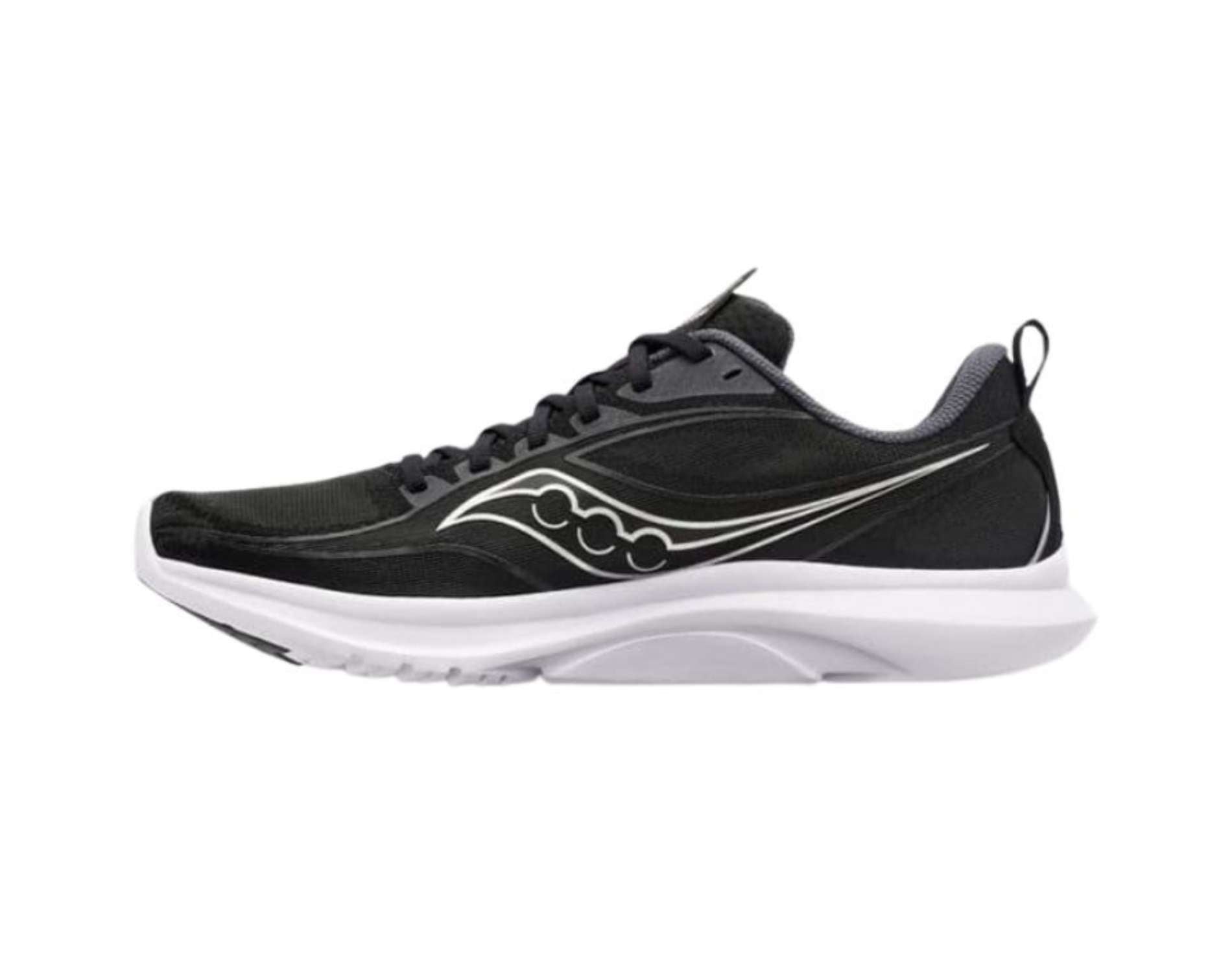 Saucony Kinvara 13 d mens runner in standard width in black and silver colour