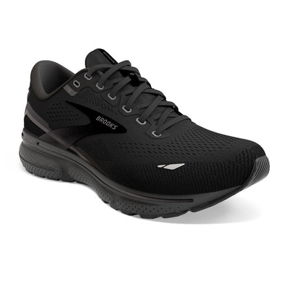 Brooks Ghost 15 in standard width mens running shoe in black ebony colour