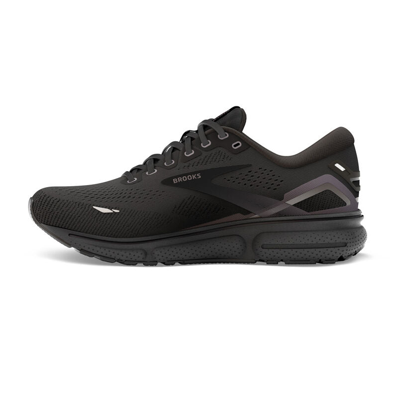 Brooks Ghost 15 in standard width mens running shoe in black ebony colour