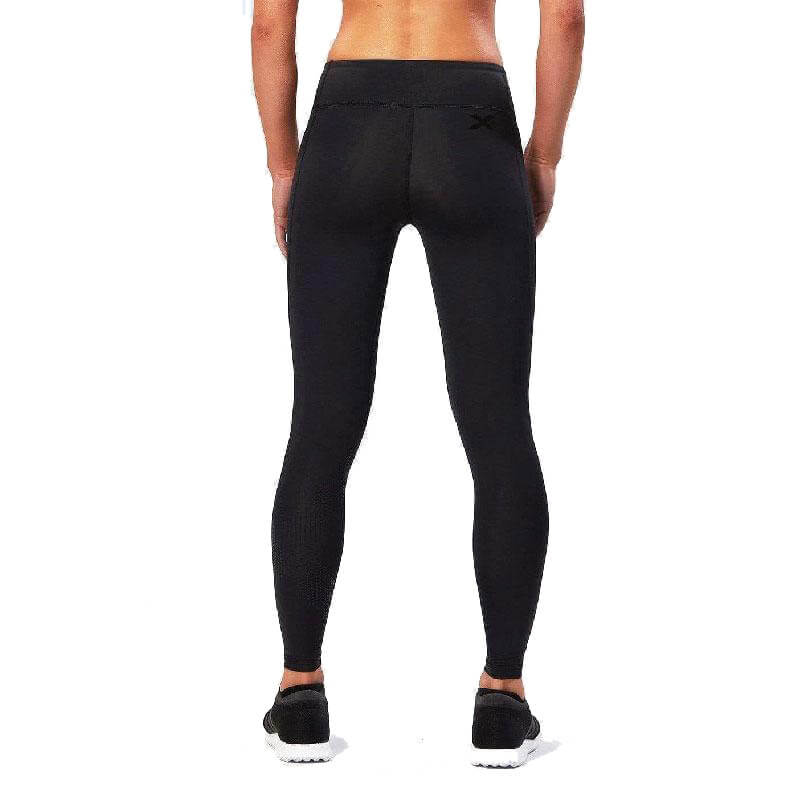 2XU Compression Tights Women's Mid-Rise Workout Pants, Black, Large,  WA2864b