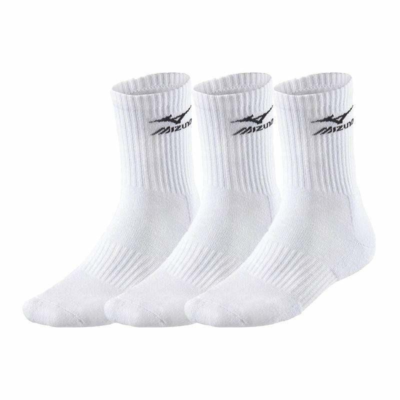 Mizuno Socks Standard Small / White 1 MIZUNO TRAINING CREW SOCKS 3 PACK Active Feet 9342556286516