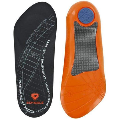 Sof Sole Insoles OSFA / Orange Sof Sole Plantar Fascia Insole Mens Active Feet 096506186515